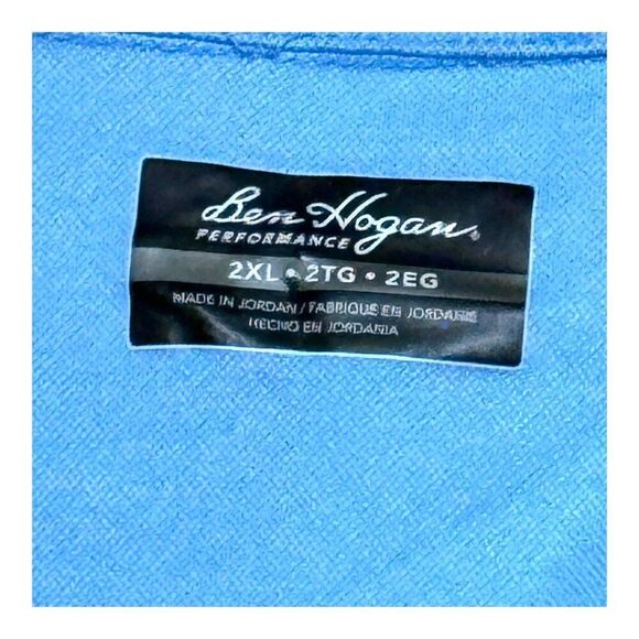 Ben Hogan Mens Performance Polo Shirts Lot of 2 2XL XXL Blue Short Sleeve Golf - Picture 2 of 10